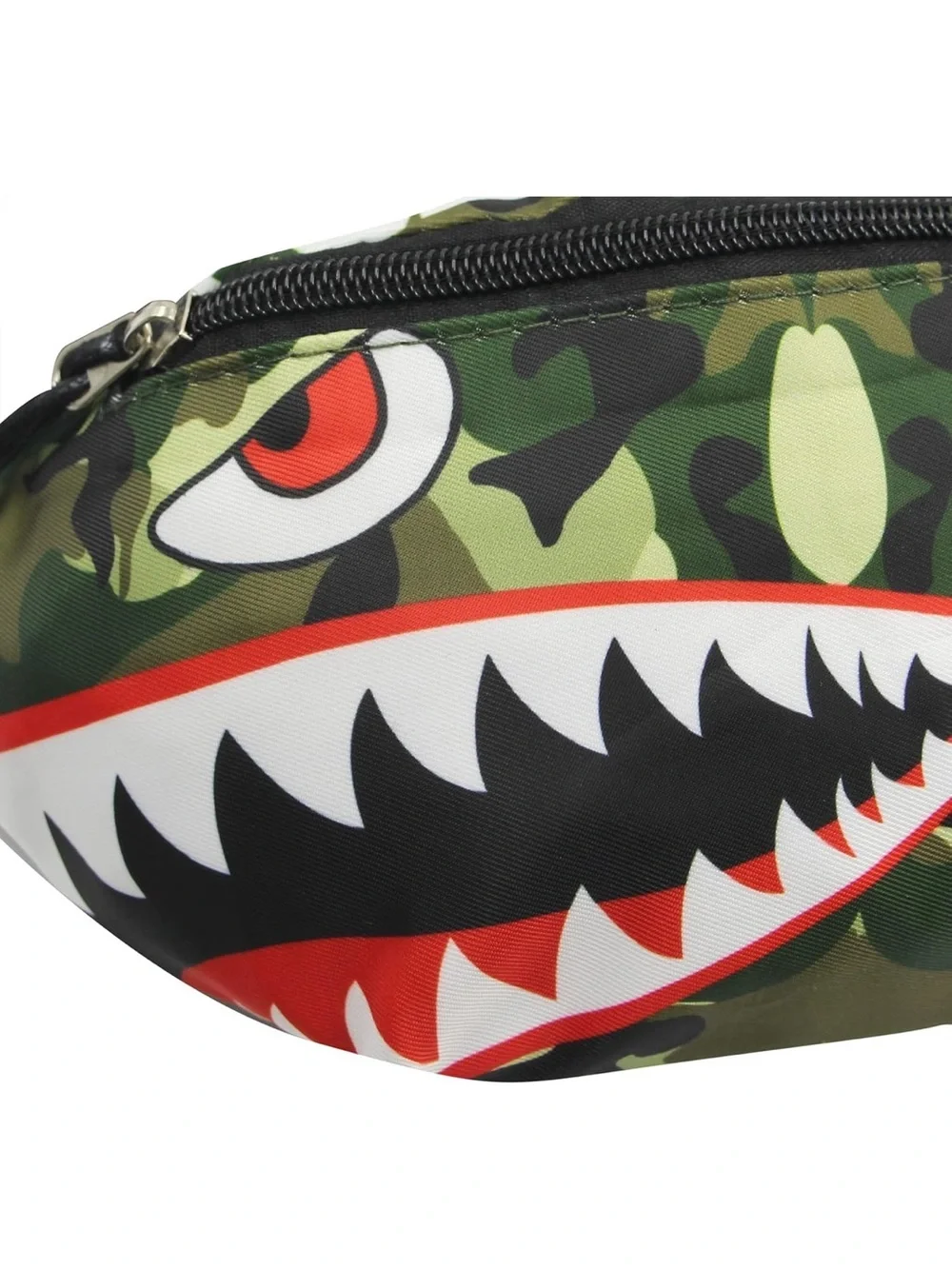 Camo Shark Graphic Waist Bag (Fits size Small/Medium Female)
